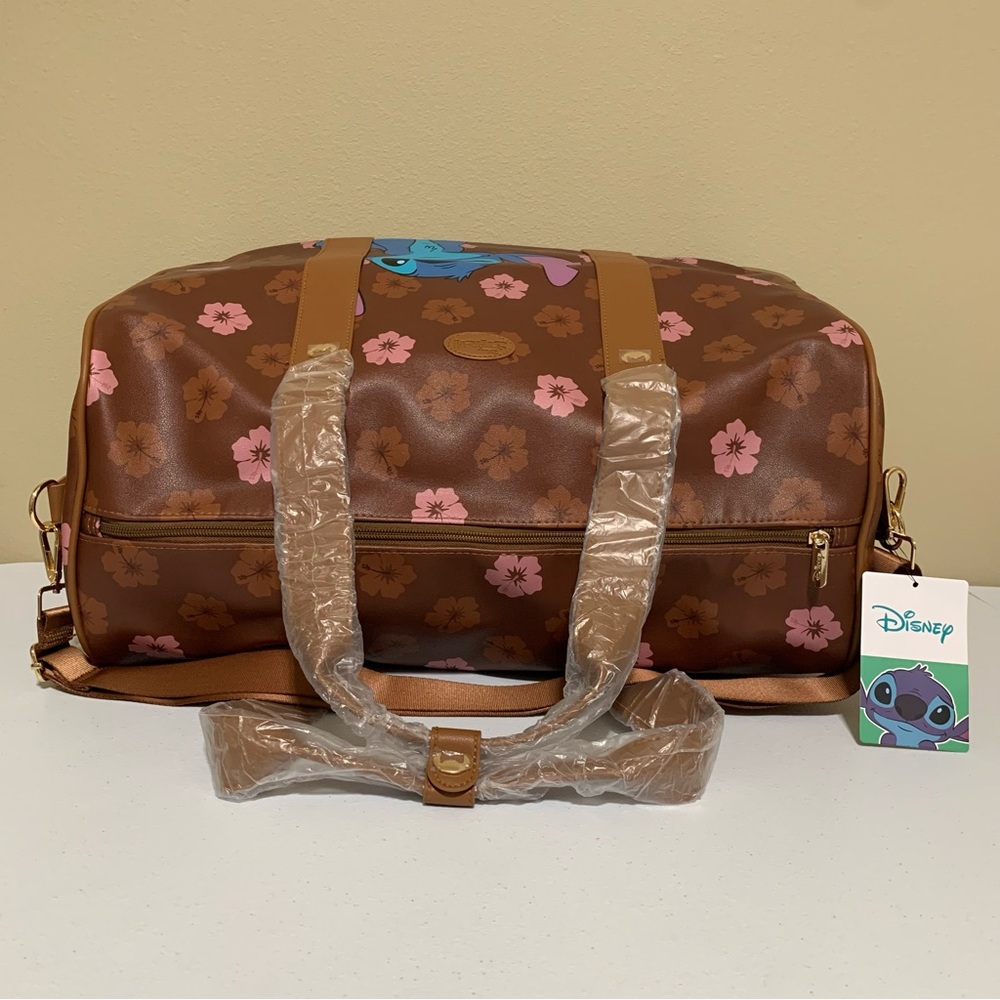Disney Stitch Wheeled Duffle Carry-On Travel Bag-New - Picture 8 of 13